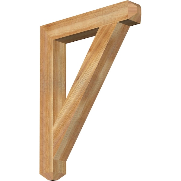 Ekena Millwork Traditional Craftsman Rough Sawn Bracket, Western Red Cedar, 4"W x 26"D x 34"H BKT04X26X34TRA04RWR - main